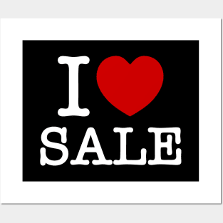 I HEART [LOVE] SALE Posters and Art